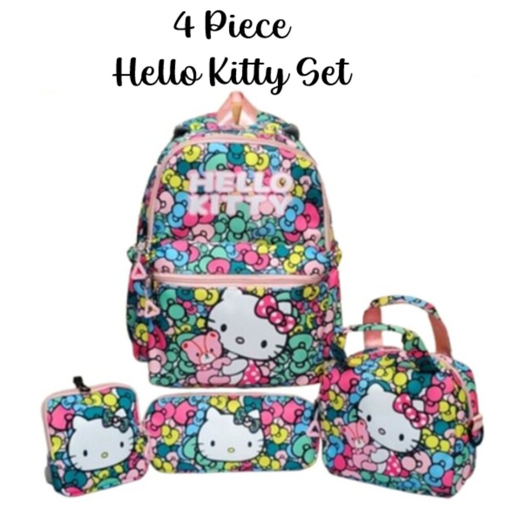 NIB 4 Piece Hello Kitty Backpack Set